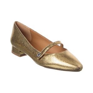 Aquatalia Priya Waterproof Leather Flat, Metallic